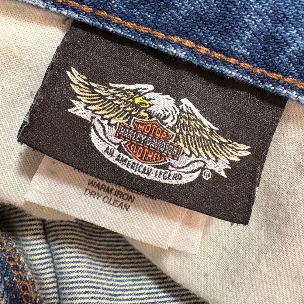 Harley Davidson Jeans Men's 40/34 Genuine MotorClothes Blue Denim Straight Leg